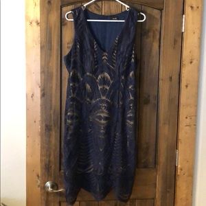 Bardot Navy Lace Dress